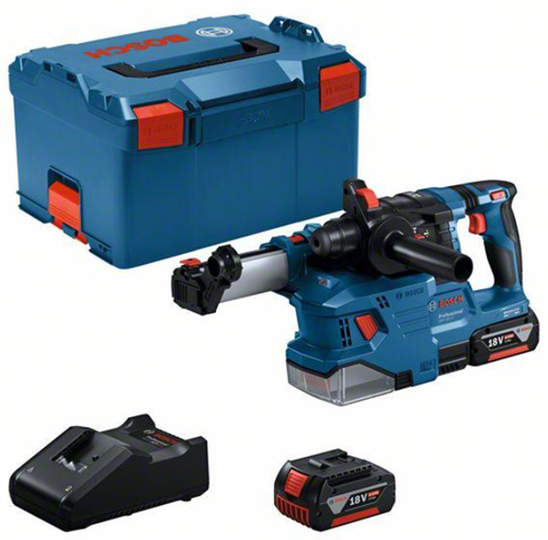 Bosch blauw bosch accu boorhamer met sds plus gbh 18v-22 met stofafzuiging ...