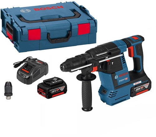 Bosch blauw gbh 18v-26 f accu boorhamer 2.6j | 5.0ah in l-boxx - 0611910007