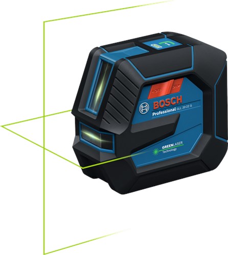 Bosch blauw gll 20-22 g lijnlaser | 4x batterij 1,5v lr6 (aa) | statief bt 150 | in doos - 0601065601