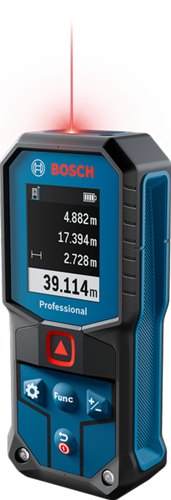Bosch blauw glm 40-31 laserafstandsmeter | 2 batterij 1,5v lr6 (aa) + opbergetui - 0601075000