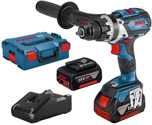 Bosch blauw gsr 18v-110 c - 18v li-ion accu boor- schroefmachine set (2x5.0ah accu) in l-boxx - 06019g010c