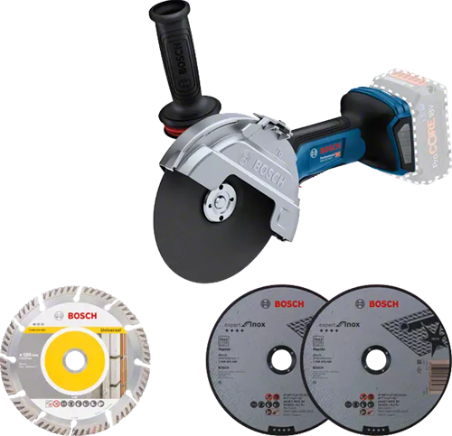 Bosch blauw gws 18v-180 p | accu haakse slijper | 180 mm | excl. accu's en lader - 06019h6l01