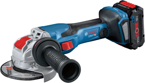 Bosch blauw gwx 18v-15 c haakse accu-slijper biturbo | met x-lock | 2x 5.5ah accu in koffer - 06019h6402