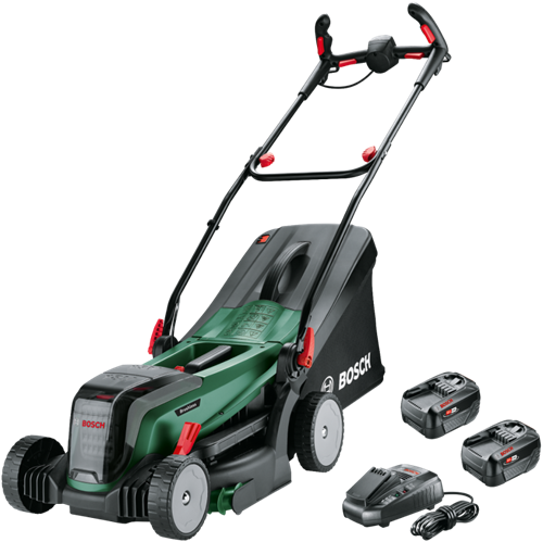 Bosch groen accumaaier universalrotak | 2x18v-37-550 | 2 x 18 v li-ion 4,0 ah accu's + al 1830 cv lader - 06008b9e00