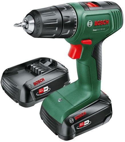 Bosch groen easydrill 18v-40 | accuschroefboormachine met twee standen | incl. 2 accu's en lader - 06039d8005