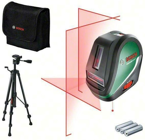 Bosch groen kruislijnlaser universallevel 3 set - 0603663905