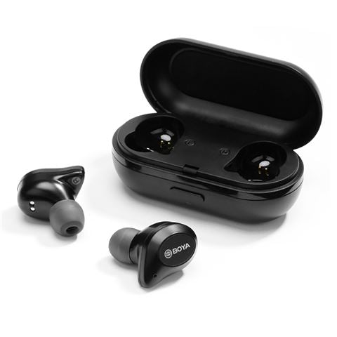 Écouteurs stéréo sans fil Bluetooth Boya BY-AP1 Noir