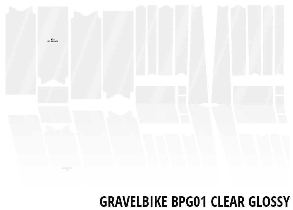 Unleazhed unscratch - gravelbike frame protection film bpg01 clear