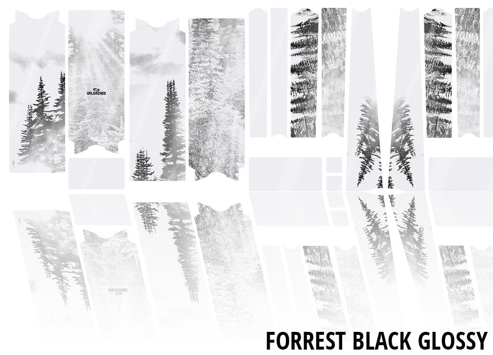Unleazhed unscratch - frame protection film gravelbike bpg01 forest black | forest black matt