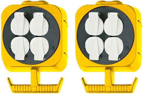 Brennenstuhl pendel stroomverdeler hangverdeler met 2 x 4 geaarde stopcontacten (made in germany)