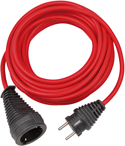 Brennenstuhl kwaliteits kunststof verlengsnoer | 5m | rood | h05vv-f 3g1,5 fr - 1167454