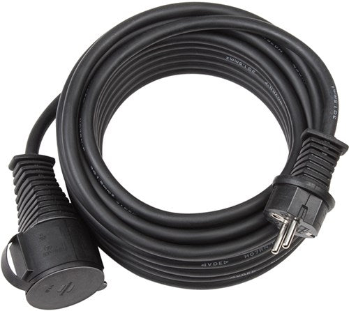 Brennenstuhl verlengkabel ip44 voor buiten (25 m kabel, h07rn-f 3g1,5, voor buitengebruik en gebruik op bouwplaatsen) zwart