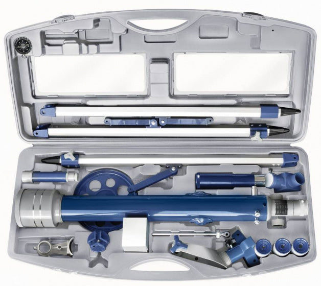 telescoop junior 69 cm aluminium blauw grijs 12-delig