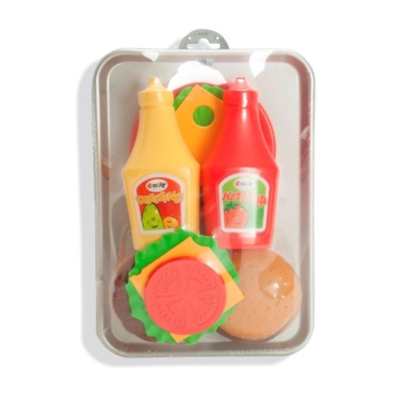 Dantoy broodje hamburger speelset (17-delig)