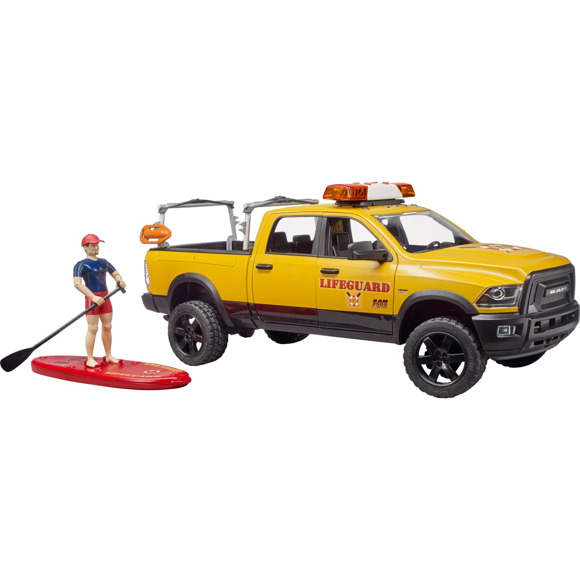 Bruder Bruder Dodge RAM 2500 Reddingsbrigadeauto met strandwacht