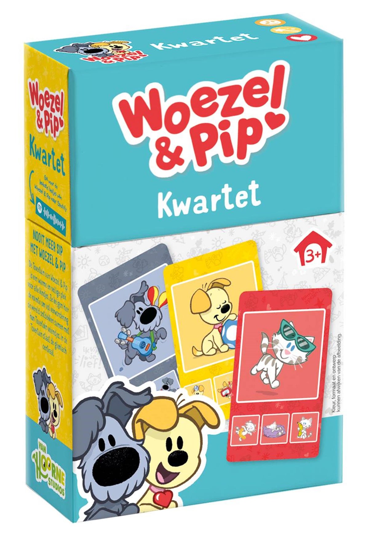 Woezel pip kwartet - 32 kaarten - 8 kwartetten - peuter en kleuter speelgoed - voor meisjes en jongens - vanaf 3 jaar - speelgoed kinderen - bambolino toys