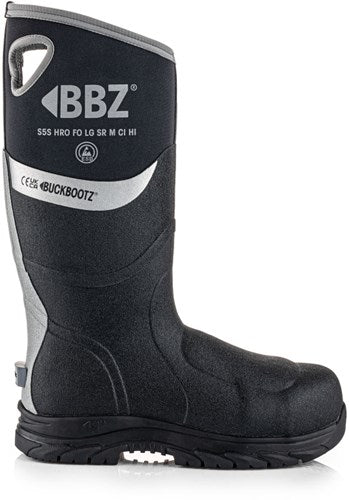 Buckbootz werklaars bbz9000 s5s zwart | zwart | maat 47 - 5055138025628