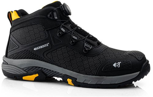 Buckbootz werkschoen tradez wheelz mid s1ps boa | zwart | maat 47 - 5055138026939