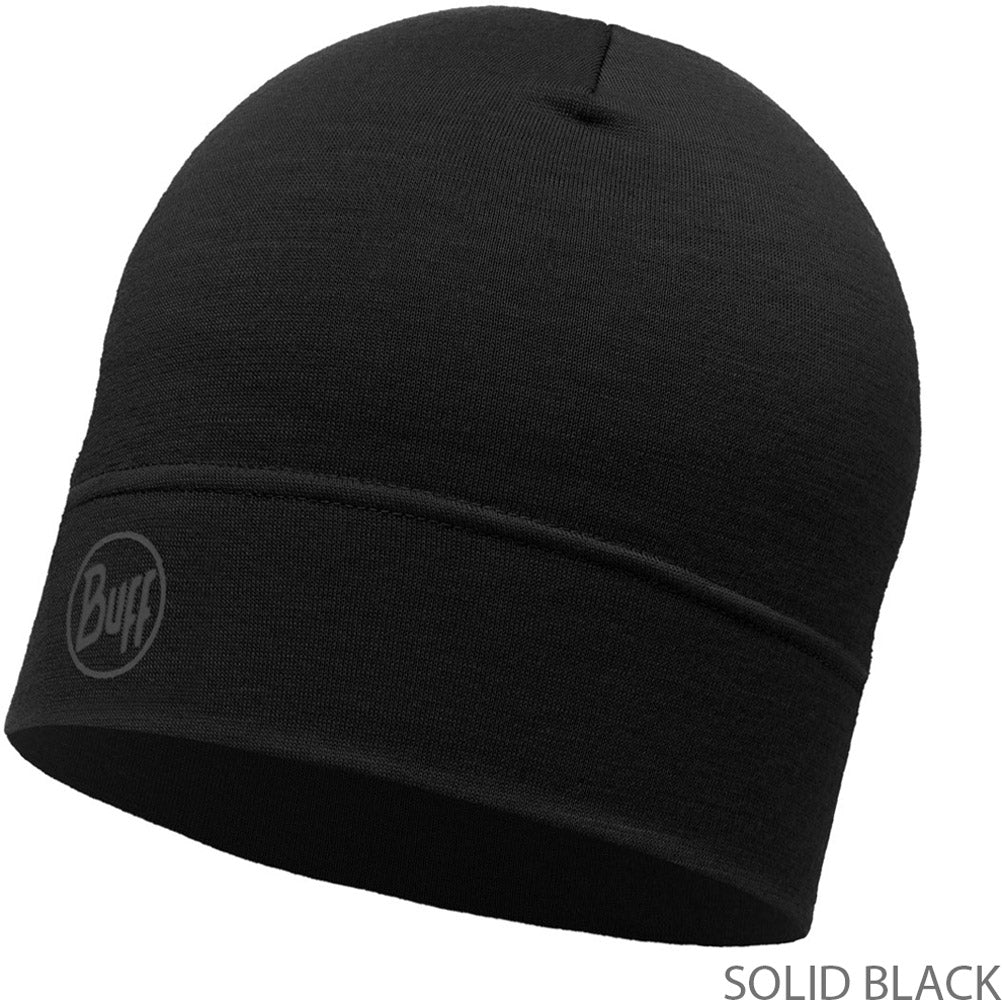 Buff merino lightweight - beanie | solid black