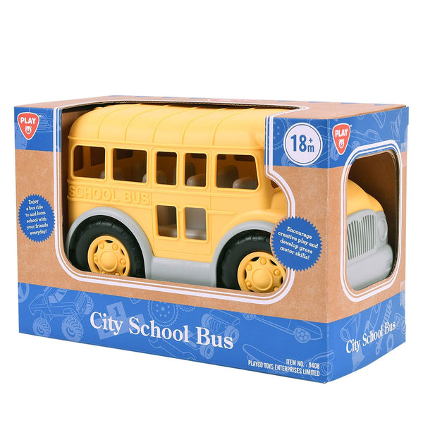 Playgo - city schoolbus van stevige kunststof