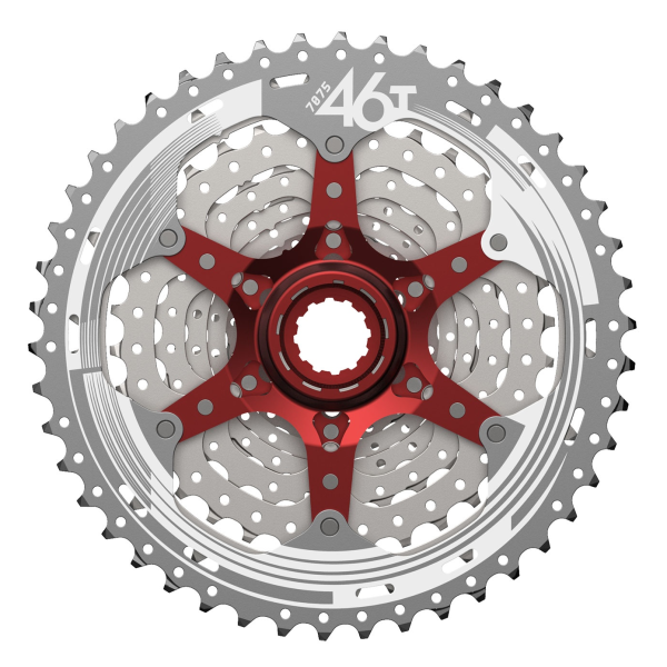 SunRace csmx3 10 speed cassette 11-42t. zilver metallic