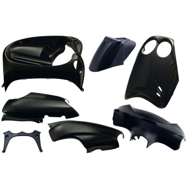 Rand Plaatset Neo's van bj. 2002 tot 2008 digitale cockpit 7 delig zwart metallic