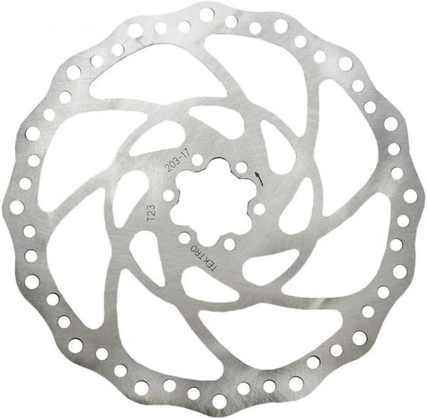 Kt tero tr203-1 polygon airflow brake disc rotor ø203mm 6-bolt silver
