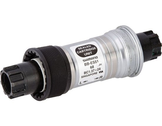 boîtier de pédalier BB-ES30 acier 68E - 121 Octalink BSA argent noir