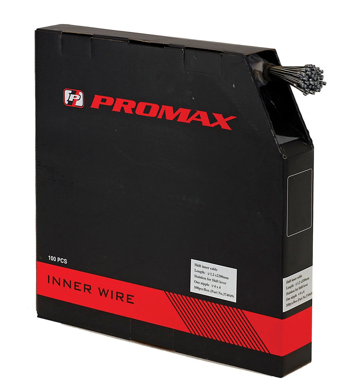 Pro max kast binnenkabel versnelling 2200mm ø1,1mm RVS per 100 stuks