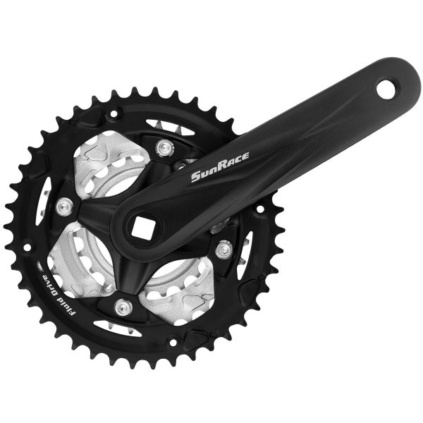 Pédalier Sunrace FCM600 42-32-22T 170mm - axe carré (noir)