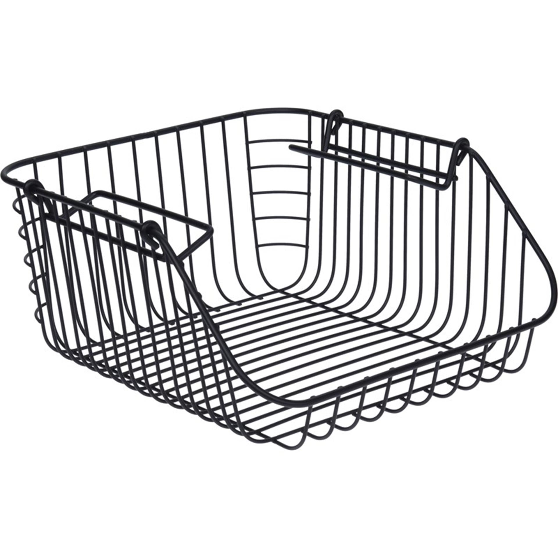 Home styling mand metaal 30x27x14cm zwart