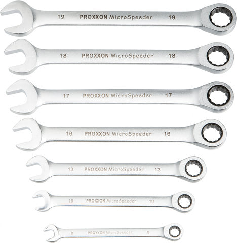 Proxxon microspeeder combination wrench set, 7 pieces, standard version