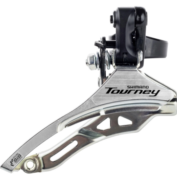 Shimano voorderailleur tourney fd-ty300 3x6 7 speed - down swing - top pull - hoge klem ø31,8 mm - 42t - (66-69°)