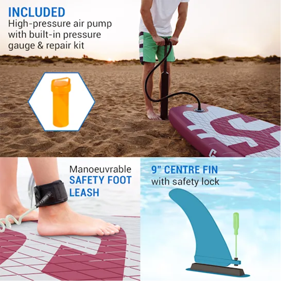 Abi capital sports sup board lanikai cruiser 9'8 blue stripes
