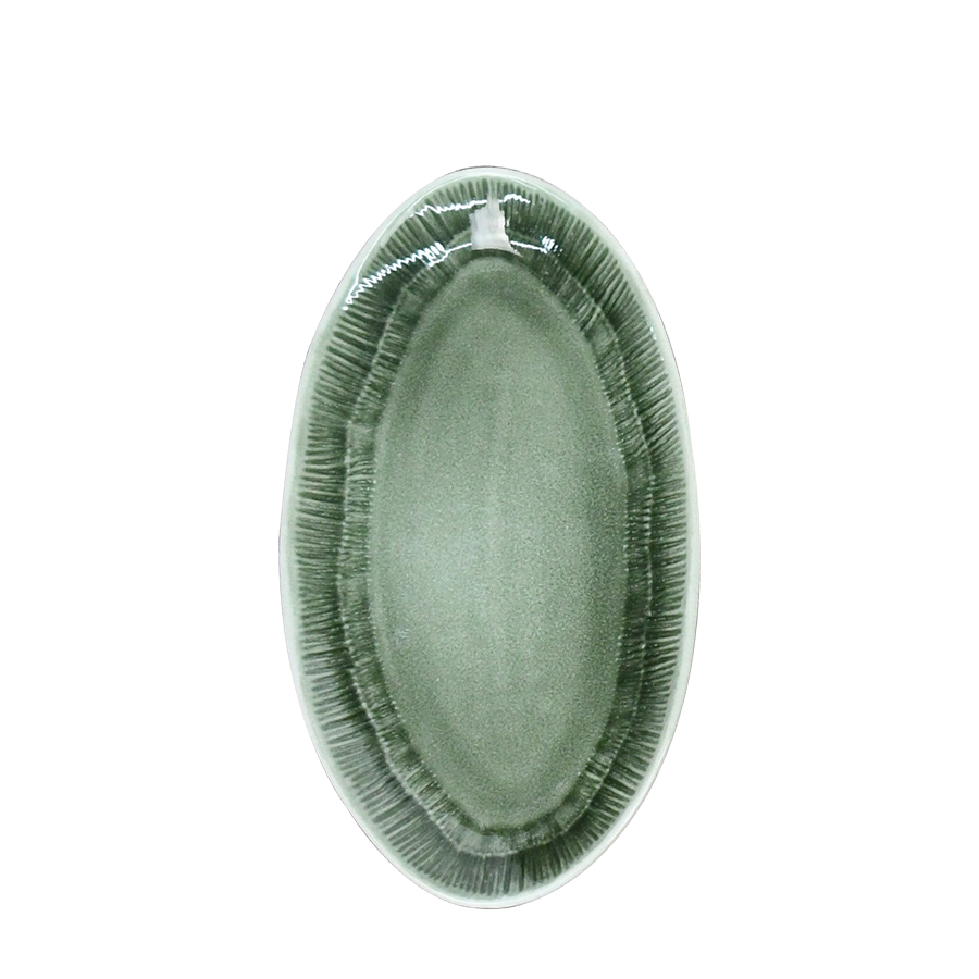 Cark serveerschaal color lake green 26x14cm