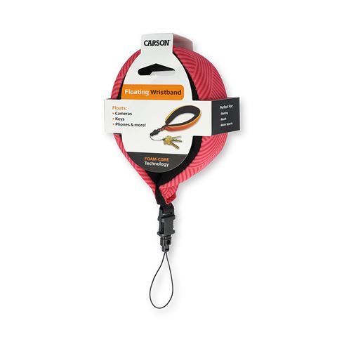 Carson drijvende polsband voor 5 sleutels - rozerood