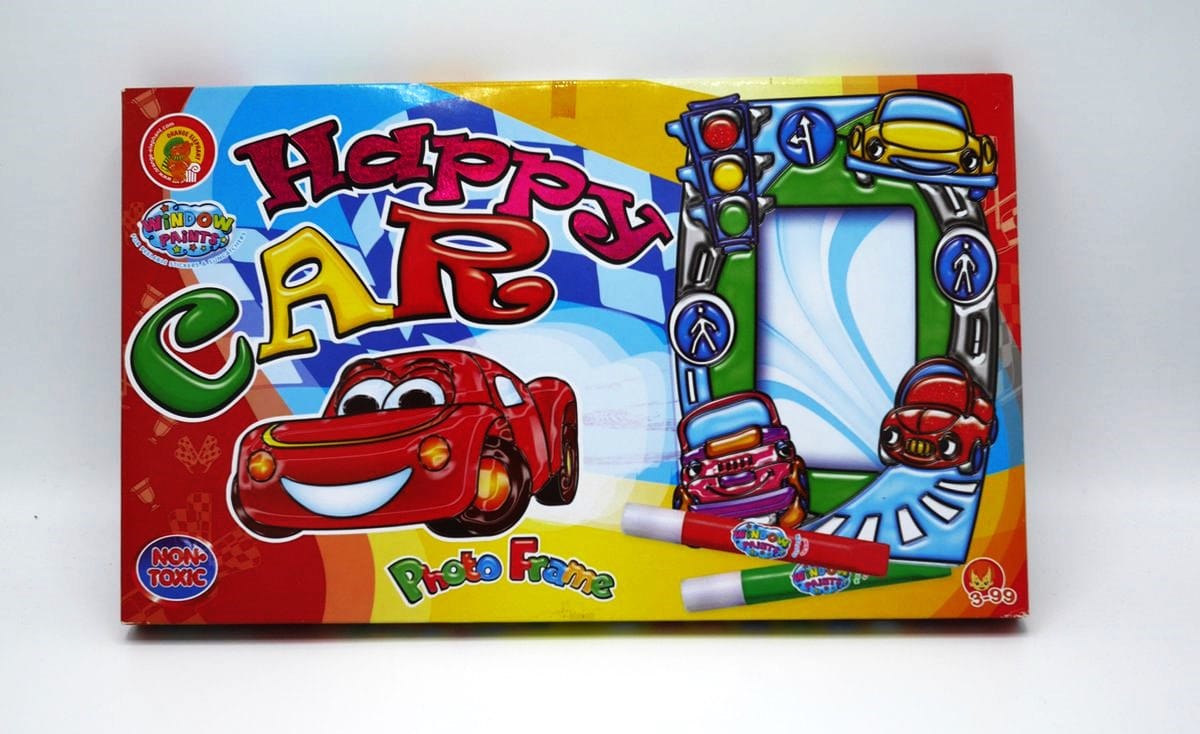 Van der doelen raamverf vrolijke auto