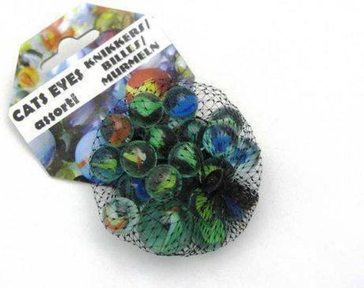 Adic kattenogen knikkers 20 kleine en 1 grote