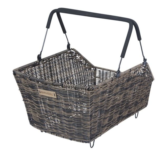 Basil fietsmand cento rotan look multi systeem 41 x 25 x 12 cm - bruin