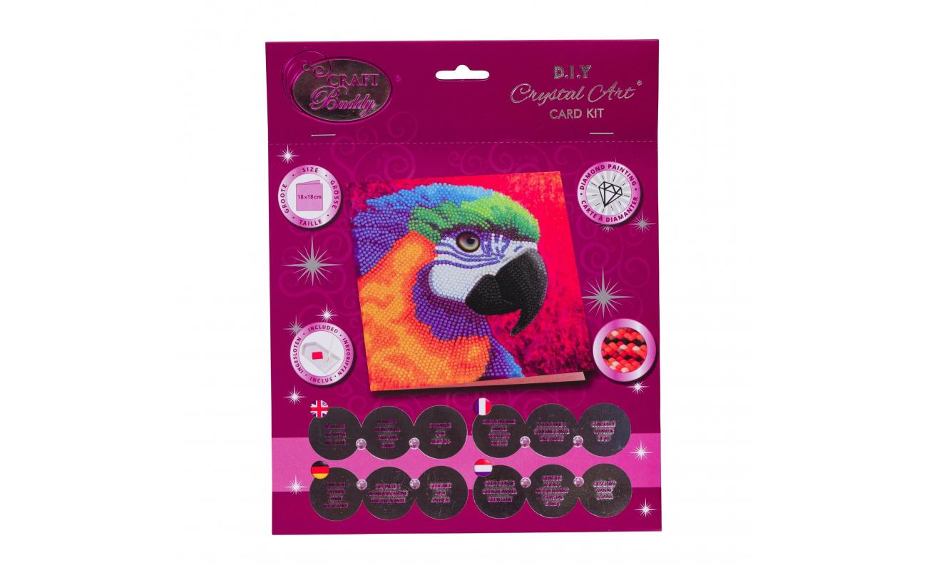 Diamond schilderij papegaaikaart maken