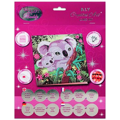 Brandunit diamant schilderij - kaart koala moeder met jong