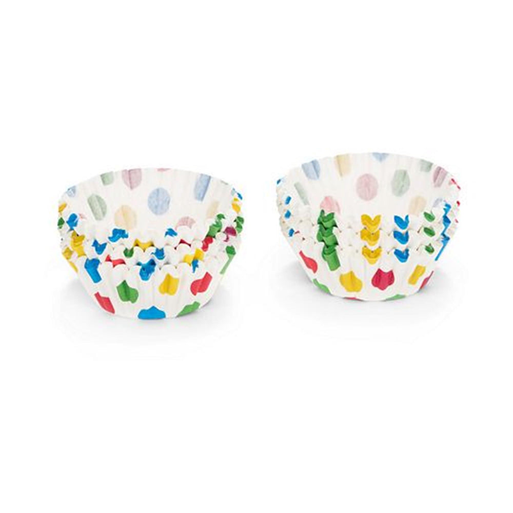 Patisse cupcakes wit met gekleurde rondjes 200 st 3cm