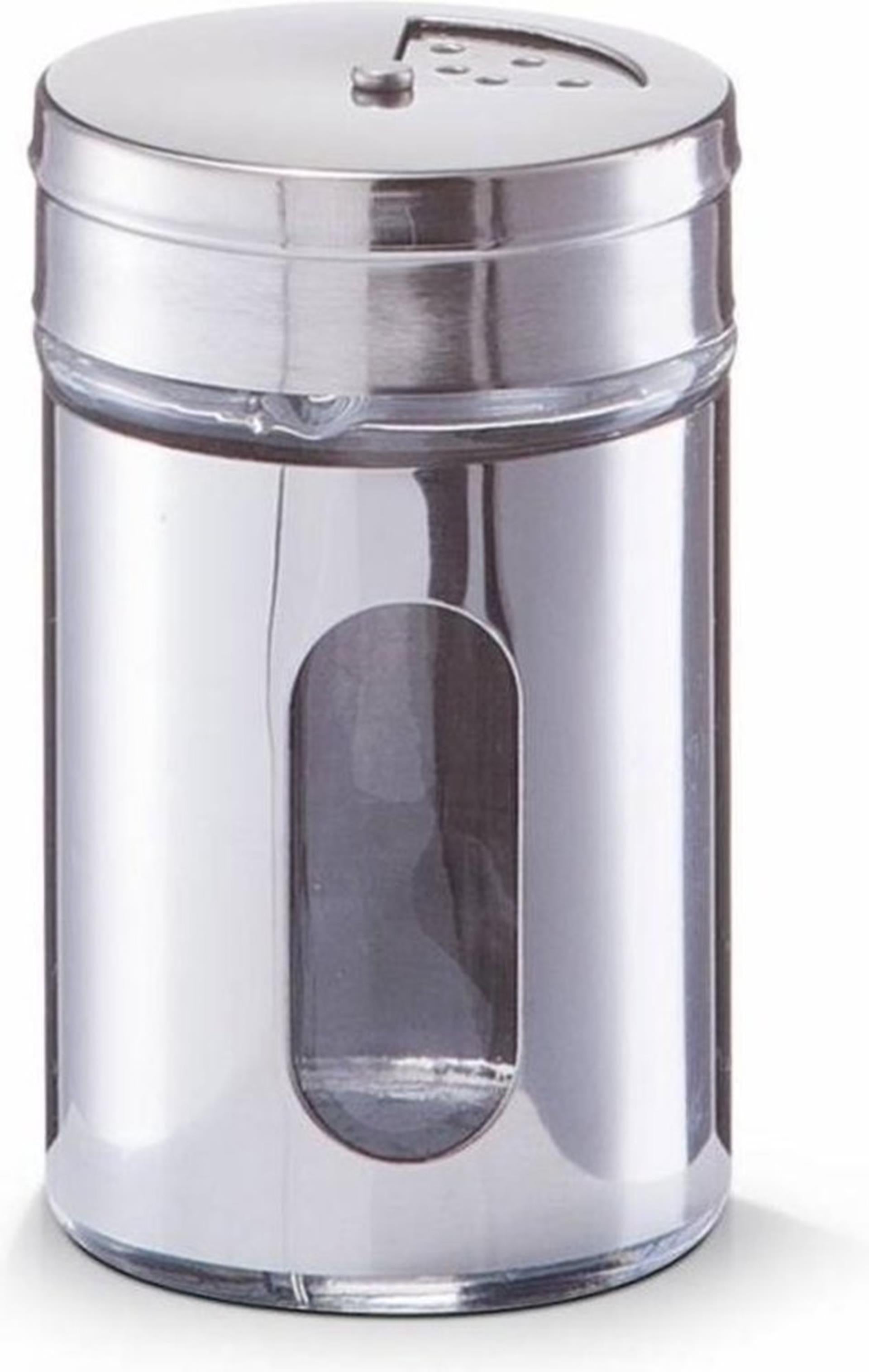 Excellent houseware kruidenstrooier cacaostrooier glas en rvs ø5xh8cm