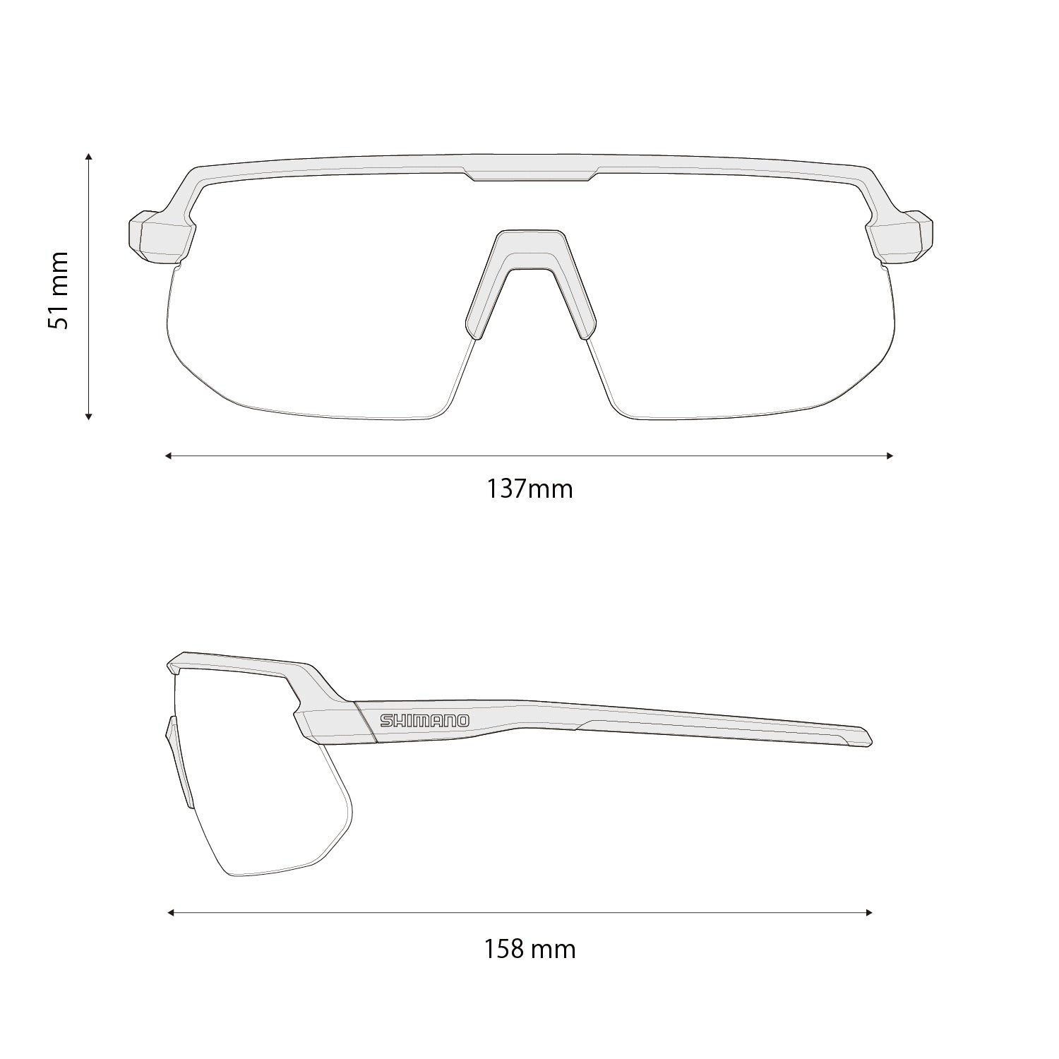 Shimano twinspark white - sports glasses