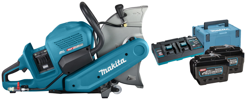 Makita ce001gl204 | xgt 2x40v max doorslijper | 355 mm | 8,0 ah (2 st) | duo snellader | in doos mbox ce001gl204
