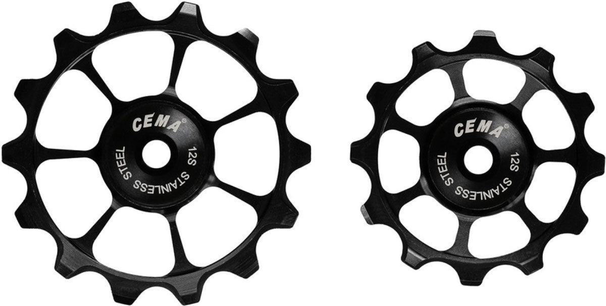 CEMA Derailleurwieltjes ALU SRAM EAGLE 12V-Full Cer.-zwart