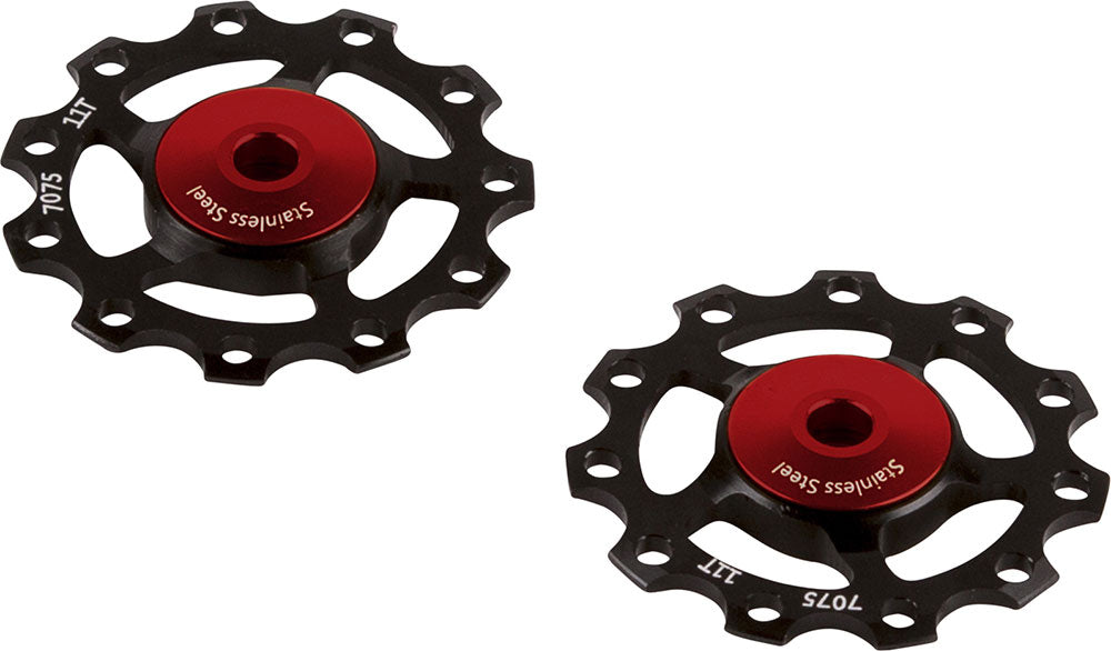 CEMA Derailleurwieltjes ALU 9 10 11V RVS zwart
