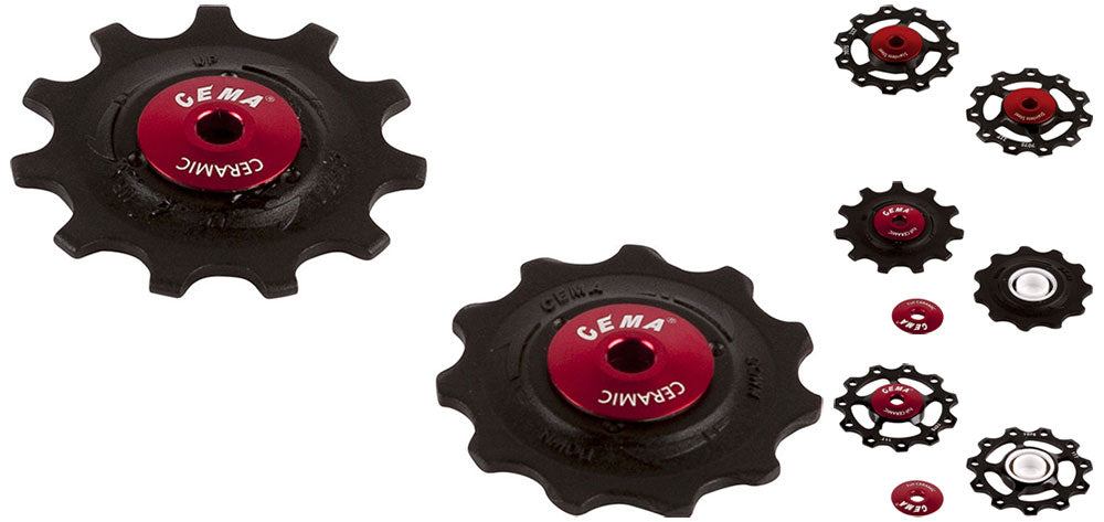 CEMA Derailleurwieltjes ALU 9 10 11V Full Ceramic zwart