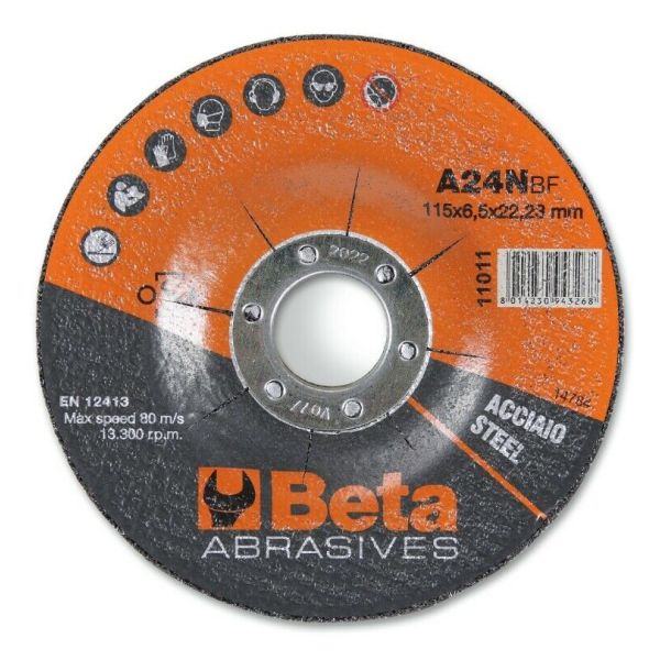 Beta Afbraamschijven Tools ø125 mm voor staal met doorgezet midden (10 stuks)