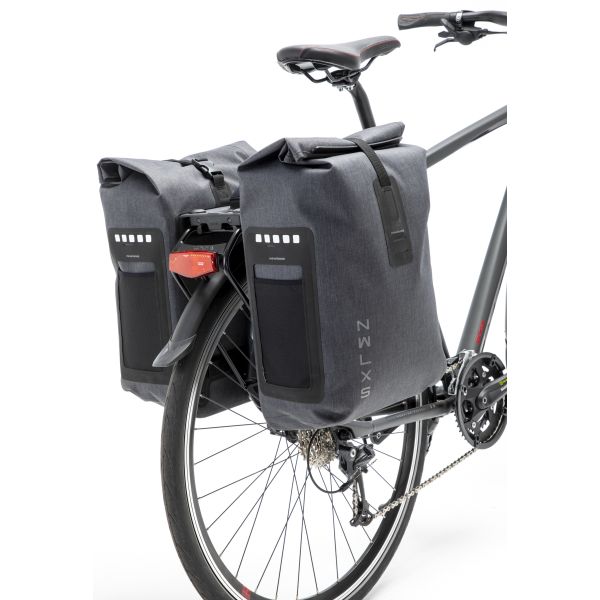 New Looxs fietstas dubbel Varo waterdicht grijs